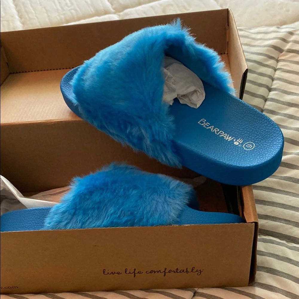 BearPaw Blue Women's Slippers - Picture 1 of 5